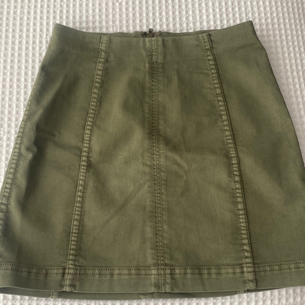 Free people denim mini skirt